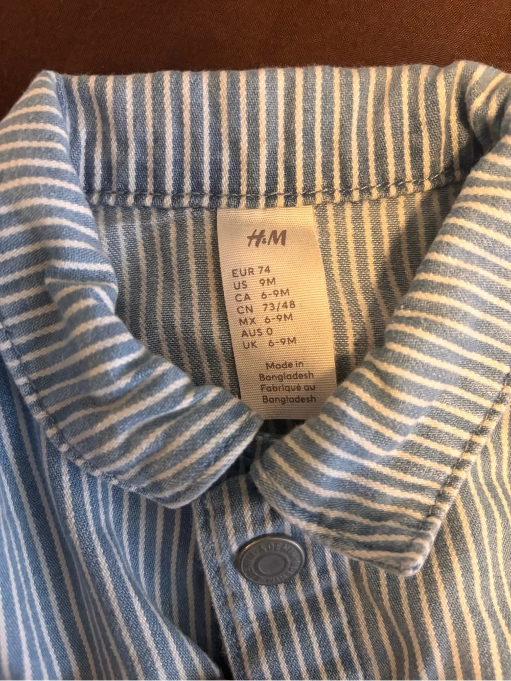 H&M Blue and White Striped Kids Matching Set